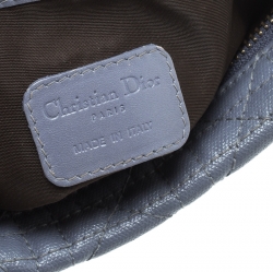 Pre Owned Dior Grey Cannage Coated Canvas Panarea Clutch