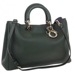 مملوكة مسبقًا Dior Large Green Smooth Calfskin Diorissimo Bag