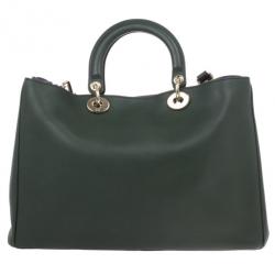 مملوكة مسبقًا Dior Large Green Smooth Calfskin Diorissimo Bag