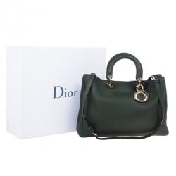 مملوكة مسبقًا Dior Large Green Smooth Calfskin Diorissimo Bag