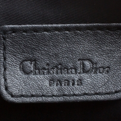 Pre Owned Dior Black Diorissimo Canvas and Leather Saddle Bag