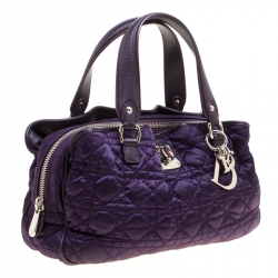 مملوكة مسبقًا Dior Purple Cannage Nylon Satchel