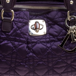 مملوكة مسبقًا Dior Purple Cannage Nylon Satchel