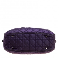 مملوكة مسبقًا Dior Purple Cannage Nylon Satchel