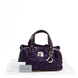 مملوكة مسبقًا Dior Purple Cannage Nylon Satchel
