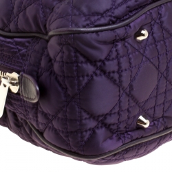 مملوكة مسبقًا Dior Purple Cannage Nylon Satchel