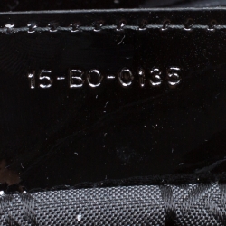 Pre Owned Dior Black Patent Leather Medium Lady Dior Top Handle Bag