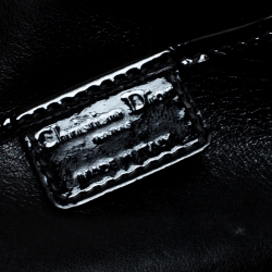 Pre Owned Dior Black Cannage Patent Leather Lady Dior Clutch