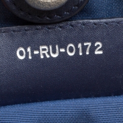 Pre Owned Dior Navy Blue Coated Canvas Medium Panarea Shopper Tote