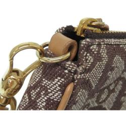 Pre Owned Dior Brown Canvas Saddle Bag