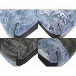 Pre Owned Dior Two Tone Denim and Canvas Miss Diorella Messenger Bag