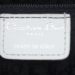 مملوكة مسبقًا Dior White Leather Lady Dior East/West Satchel