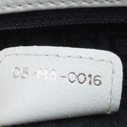 مملوك�ة مسبقًا Dior White Leather Lady Dior East/West Satchel