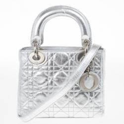 Dior Metallic Patent MicroCannage 30 Montaigne Belt Shoulder Bag  Silver   NEW  eBay