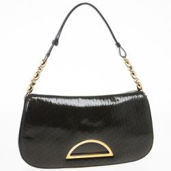 Pre Owned Christian Dior Patent Monogram "Maris Pearl" Shoulder Bag