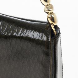 Pre Owned Christian Dior Patent Monogram "Maris Pearl" Shoulder Bag