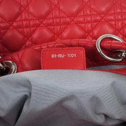 مملوكة مسبقًا Dior Soft Bright Pink Cannage Lady Dior Shopper Tote
