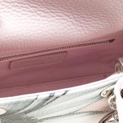 مملوكة مسبقًا Dior Pink Flower Print Leather Mini Lady Dior Tote