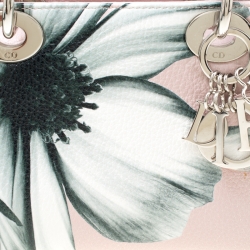 مملوكة مسبقًا Dior Pink Flower Print Leather Mini Lady Dior Tote