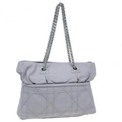 مملوكة مسبقًا حقيبة توت ديور رمادي جلد خروف كاناج جرانفيل روابط سلسلة