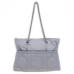 مملوكة مسبقًا حقيبة توت ديور رمادي جلد خروف كاناج جرانفيل روابط سلسلة