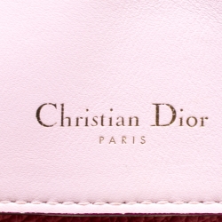 Pre Owned Dior Red Leather Small Be Dior Flap Top Handle Bag