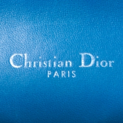 Pre Owned حقيبة كتف ديور ميس ديور جلد كاناج زرقاء