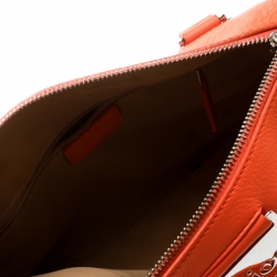 Dior Orange/Beige Diorissimo Canvas Small Boston Bag