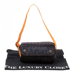 Pre Owned Dior Blue/Orange Diorissimo Canvas Flight Shouder Bag