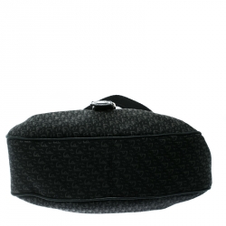 Pre Owned حقيبة هوبو ديور جلد وكانفاس بنقوش ديوريسيمو سوداء