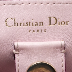 Pre Owned حقيبة يد ديور شوبر ديريسيمو كبيرة جلد بنفسجية