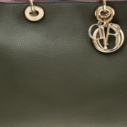 Pre Owned حقيبة يد ديور شوبر ديريسيمو كبيرة جلد بنفسجية