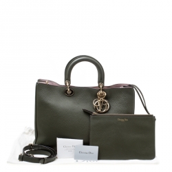 Pre Owned حقيبة يد ديور شوبر ديريسيمو كبيرة جلد بنفسجية