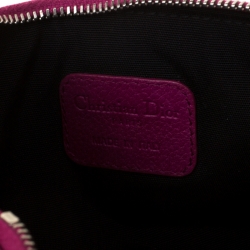 مملوكة مسبقًا حقيبة كلتش ديور بحزام معصم جلد وردية داكنة 61