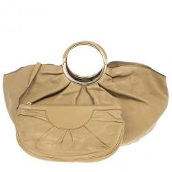 مملوكة مسبقً ا Dior Camel Leather Babe Bag with Clutch