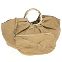 مملوكة مسبقًا Dior Camel Leather Babe Bag with Clutch