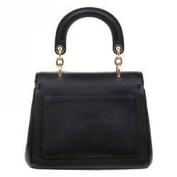 Pre Owned Dior Black Leather Mini Be Dior Top Handle Bag