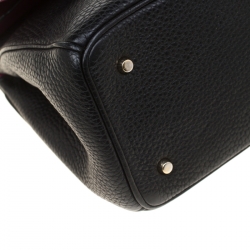 Pre Owned Dior Black Leather Mini Be Dior Top Handle Bag