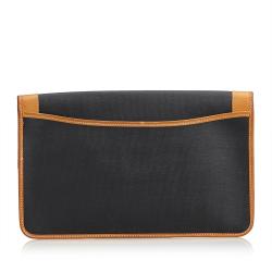 مملوكة مسبقًا Dior Black Oblique Canvas Clutch Bag