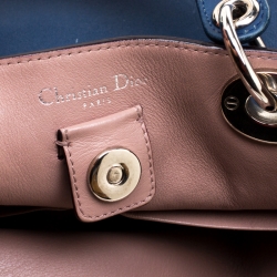 Pre Owned Dior Blue Leather Diorissimo Large Tote