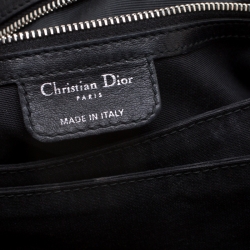 Pre Owned Dior Black Cannage Ruffle Leather New Lock Flap Bag