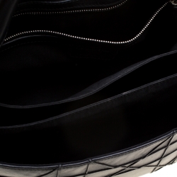 Pre Owned Dior Black Cannage Ruffle Leather New Lock Flap Bag