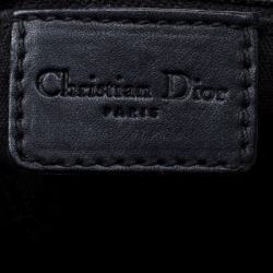 Pre Owned حقيبة يد ديور شوبر جلد كاناج سوداء