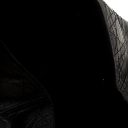 Pre Owned حقيبة يد ديور شوبر جلد كاناج سوداء