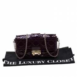 مملوكة مسبقًا حقيبة كلتش ديور سلسلة نيو لوك جلد لامعة بنفسجية