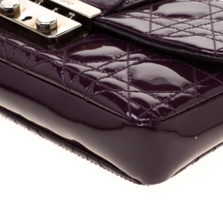 مملوكة مسبقًا حقيبة كلتش ديور سلسلة نيو لوك جلد لامعة بنفسجية