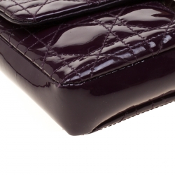 مملوكة مسبقًا حقيبة كلتش ديور سلسلة نيو لوك جلد لامعة بنفسجية