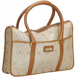 Pre Owned حقيبة ديور افريداي كانفاس مقوى نقش شمع عسل بنية