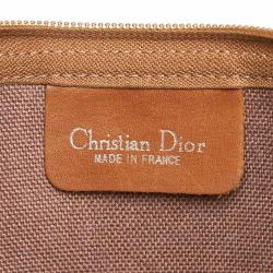Dior Brown Honeycomb Coated Canvas Everyday Bag