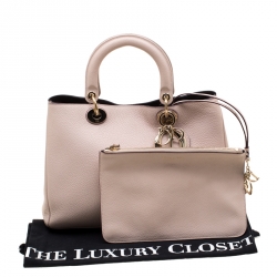 مملوكة مسبقًا Dior Blush Pink Leather Medium Diorissimo Shopper Tote